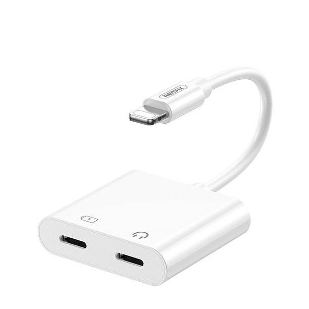 Audio Adapter RL-LA12i,Lightning สายเพิ่มช่องหูฟังไอโฟน REMAX