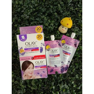 ✨นาทีทอง✨ Olay Natural White Ageless Aura 7.5 g. แพ็ค 6 ซอง ส่งเร็ว🚛💨