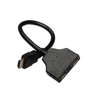 HDMI Splitter แปลงอะแดปเตอร์ชายหญิง HDMI 1to 2แยกสัญญาณคู่แปลงแปลงสายเคเบิล