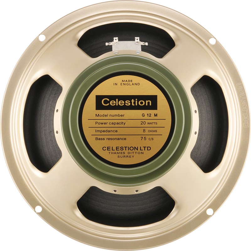 Celestion G12M Greenback 12 นิ้ว 25 Watt 8 Ohm/16 Ohm Guitar Speaker - Make in UK