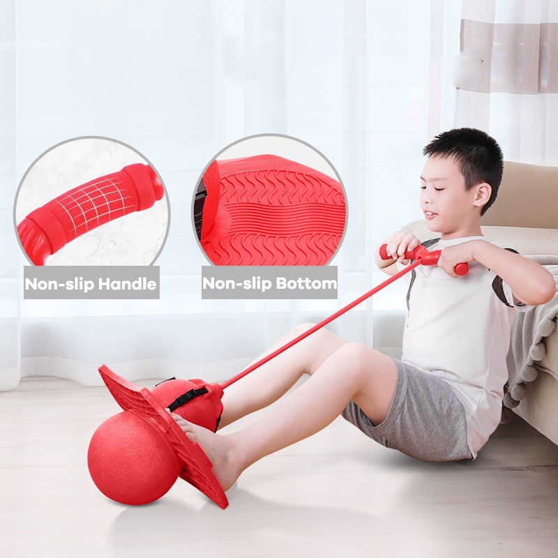 Bouncing Ball with Handle and Pump Kids Bouncy Jumping Ball Toy