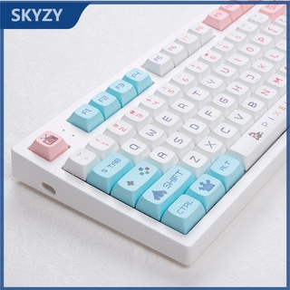 125 คีย์ Pixel Wars Keycap XDA Profile Retro Anime PBT DYE SUB แป้นพิมพ์แบบกลไก Keycaps