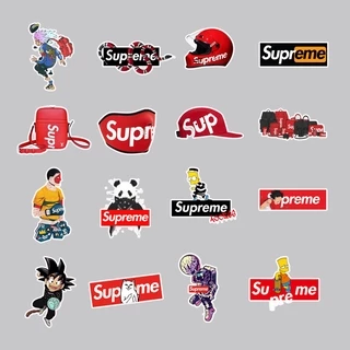 💥พร้อมส่ง💥Sup Supreme sticker สติกเกอร์กันน้ำรูปแบบที่แตกต่างกัน 50ชิ้น dragon ball one piece NARUTO
