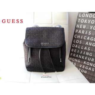 เป้ Guess Backpack Singature กระเป๋าสะพายหลัง ของแท้ หนังแกะ