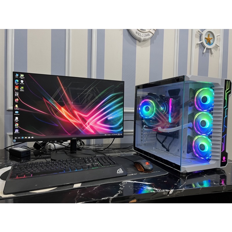 คอมประกอบใหม่ๆเล่นเกมแรงๆ5GEN10+การ์ดจอ8Gbเอาอยู่ทุกเกม ตัดต่อสบายเปิดบอทเกมได้หลายจอ