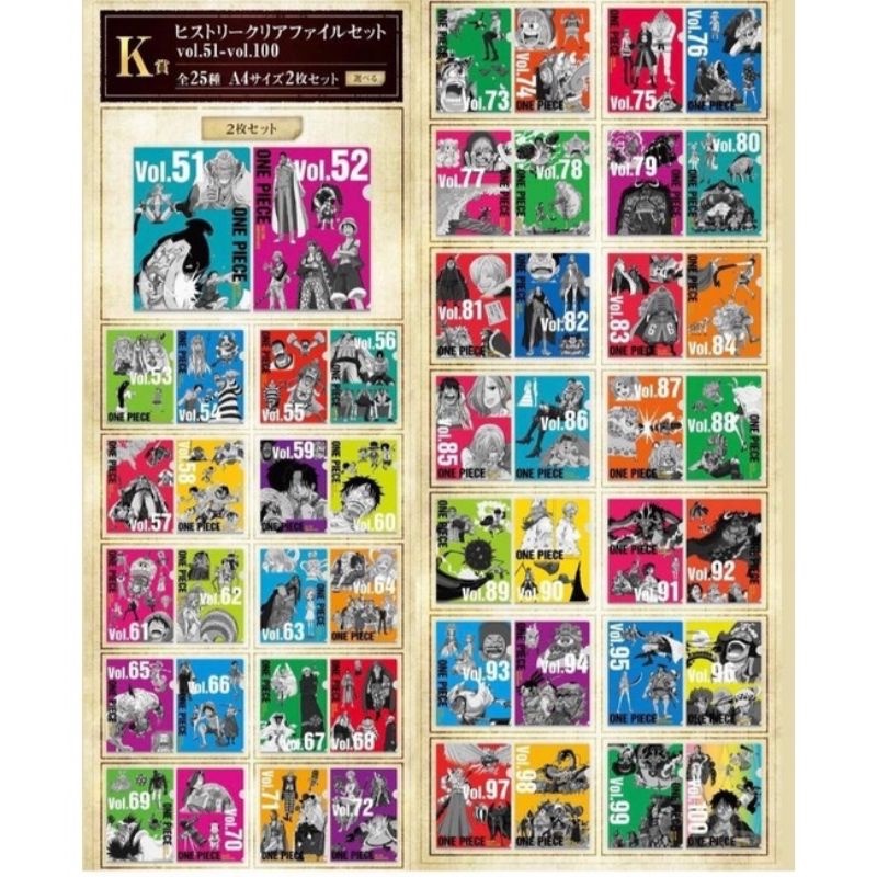 Bandai Ichiban Kuji One Piece WT ครบรอบ 100 ปี Daikaizoku Hyakkei Prize K Folder Ф| ||| WT100 || Ф||