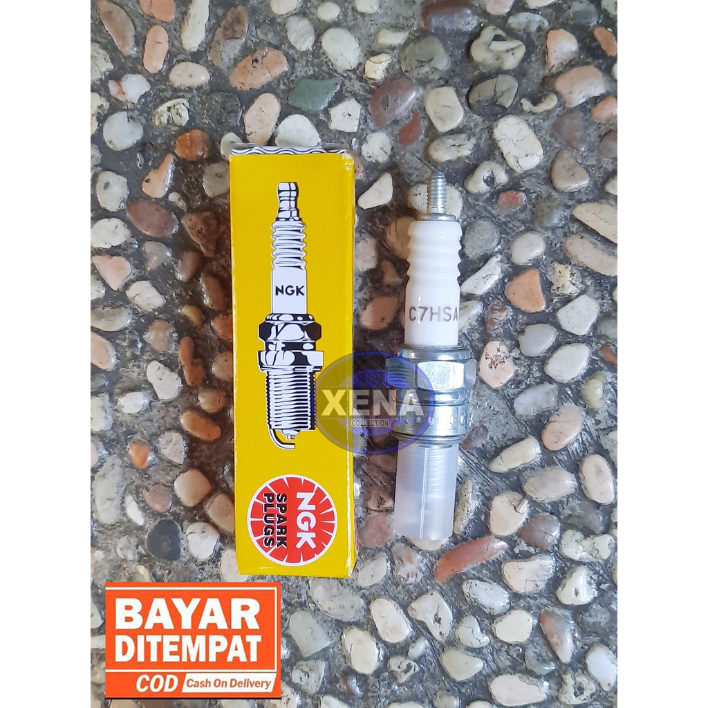 NGK C7 C7HSA Grand Supra Fit New Revo Yamaha Mio J M3 Soul Jupiter SUPRA X LAMA, F1ZR หัวเทียนสั้นสี