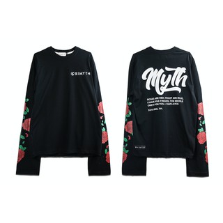 GM-TEE-144-1 ROSES BLACK ดำ