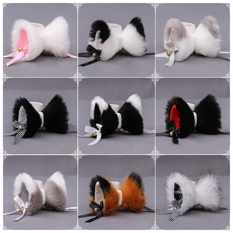 👑HOT‼️หูแมวขนฟู(สีล้วน) 7cm ติดกิ้บ แต่งโบว์ [พร้อมส่ง] ฟรีไซส์