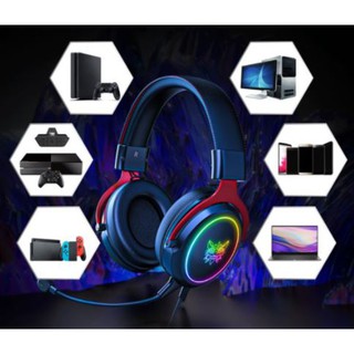 ONIKUMA  X10 Gaming Headphone Wired หูฟังเกมมิ่งไฟ RGB