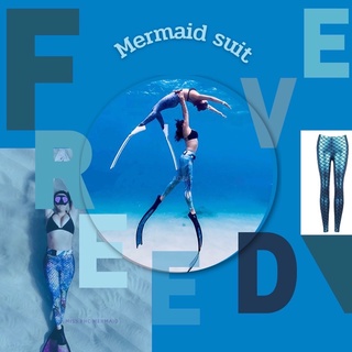 Mermaid 🧜‍♀️ Freedivesuit กางเกงดำน้ำว่ายน้ำลายครีบนางเงือก
