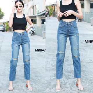 Minimal#ยีนส์ขาตรง  มีS-L