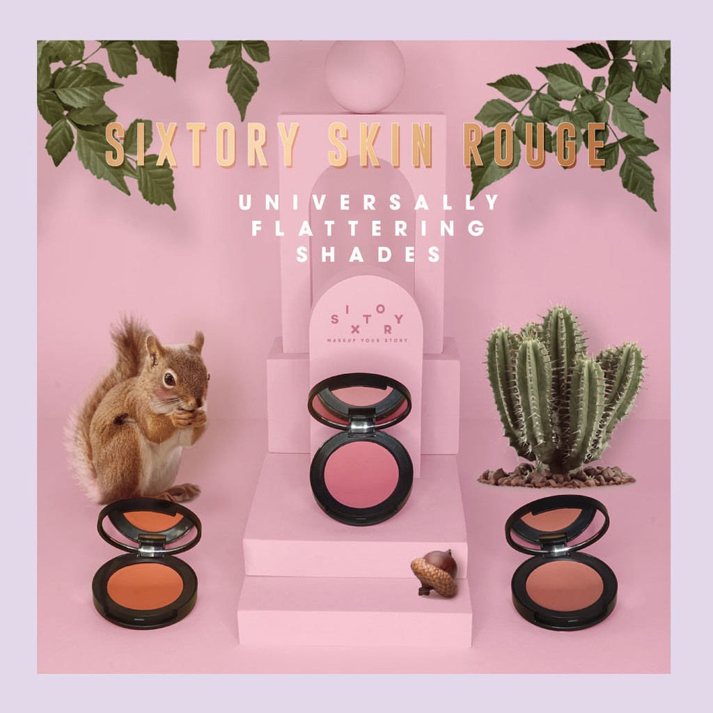 【จัดส่ง ที่รวดเร็ว  】 SIXTORY SKIN ROUGE บลัชออนเนื้อครีม สร้างผิวใหม่ให้หน้าสดใสเนียนเป็นธรรมชาติ เ