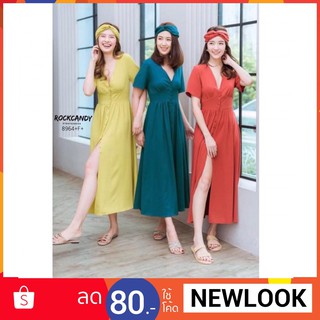 เดรสยาวติดกระดุมหน้า + ผ้าโพกหัว มี4สี #ชุดใส่ไปทะเล