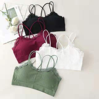 ชุดชั้นใน🔥🔥 สปอร์ตบราสายเดี่ยวไหล่ ใส่สบาย 7สี เนื้อผ้านุ่มสบาย