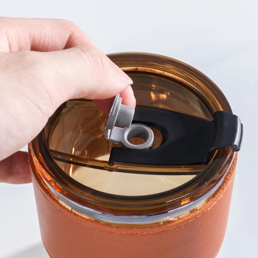 แก้วกาแฟ แก้วcoffee มีหนังหุ้ม+หลอด ครบเซต ชาวออฟฟิต+นักเรียนนักศึกษาต้องมี ของขวัญ - รูปที่ 4