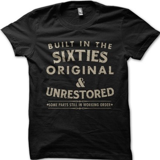 เสื้อยืด พิมพ์ลาย Built In The Sixties 1960S สําหรับรถจักรยานยนต์วันเกิดS-5XL