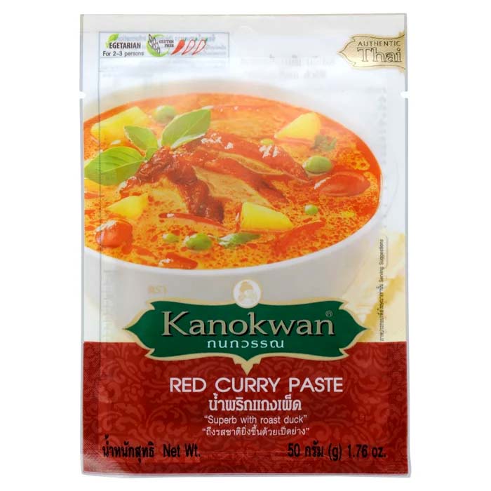 กนกวรรณ Kanokwan Red Curry Paste น้ำพริกแกงเผ็ด 50 ก.