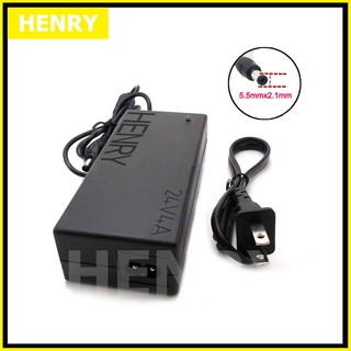 Henry อะแดปเตอร์ DC 24V โวลท์ 4A แอมป์ เพาเวอร์ซัพพลาย 96 วัตต์ Adapter Switching Power Supply 220V AC to 24V DC 4APower