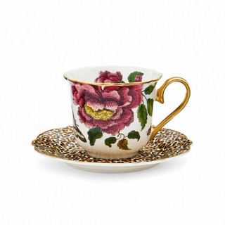 Spode Creatures of Curiosity Leopard Teacup and Saucer ถ้วยน้ำชาพร้อมจานรอง 355 ml