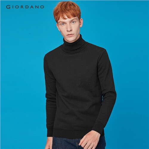 GIORDANO MEN Fleece-lined turtleneck sweater 01059884