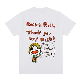 [S-5XL]เสื้อยืด พิมพ์ลายการ์ตูนโยชิโตโมะ Nara Rock And Roll แฟชั่นฤดูร้อน