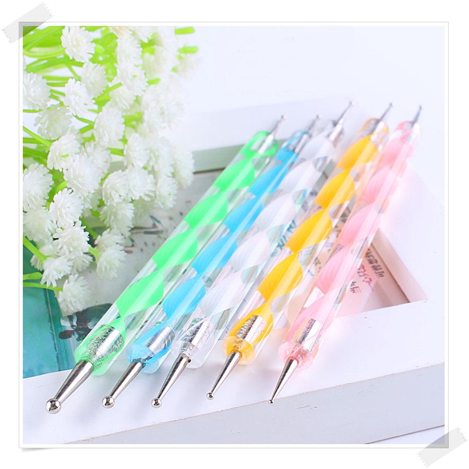 ⚡️พร้อมส่ง🌷เซตไม้ดอท เพ้นท์ลายจุดน่ารักๆ ไม้ดอท 5อัน 10ขนาด อุปกรณ์ทําเล็บ อุปกรณ์สําหรับตกแต่งเล็บ