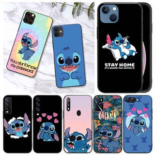 เคสโทรศัพท์มือถือ แบบนิ่ม ลายการ์ตูน Stitch สีดํา สําหรับ Xiaomi Mi 9 8 Lite F1 A1 A2 5X 6X A2 Lite