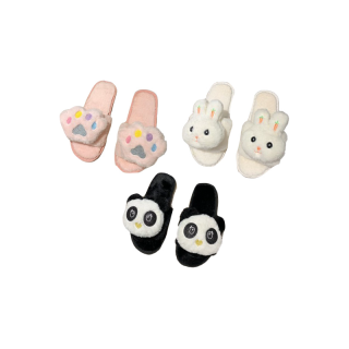 ขนนุ่มใส่สบายน่ารัก(SH-1-10) รองเท้าใส่เดินในบ้าน รองเท้าสลิปเปอร์ slippers ผ้าขนนุ่มใส่สบาย ลายตุ๊กตา น่ารักมาก