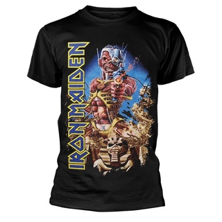 เสื้อผ้าผชLsmtx1 เสื้อยืดแขนสั้นลําลอง ผ้าฝ้าย พิมพ์ลาย Iron Maiden Somewhere Back Time Jumbo พลัสไซซ์ สําหรับผู้ชายS-