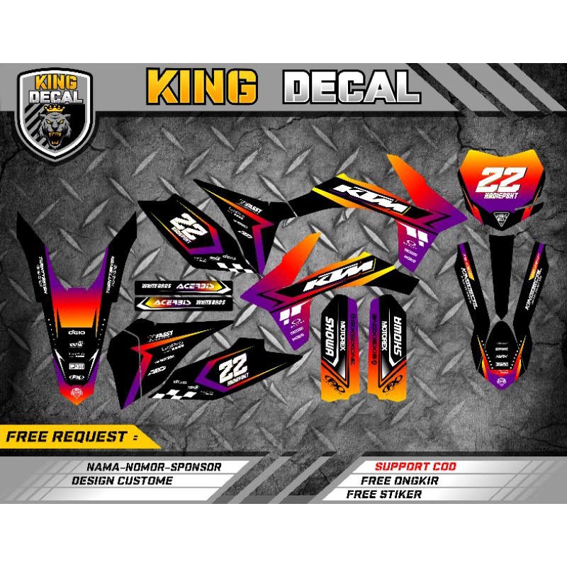 DECAL KTM 250 2017 DECAL STICKER KTM 250 2017 DECAL STICKER KTM 250 FULL BODY CUSTOME