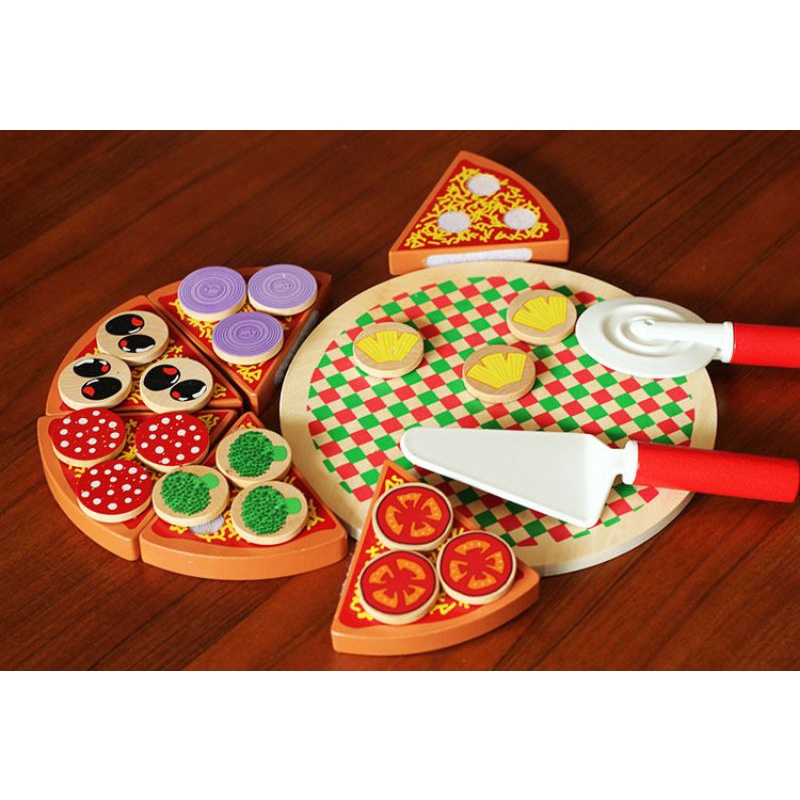 ชุดของเล่นพิซซ่าไม้ Playtive