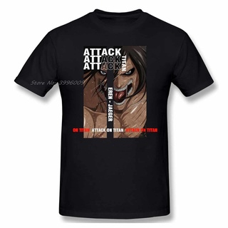 เสื้อยืดผ้าฝ้ายพิมพ์ลายขายดี เสื้อยืดแขนสั้น ผ้าฝ้าย พิมพ์ลาย Attack Titan Attack On Titan Shingeki No Kyojin แฟชั่นสตรี