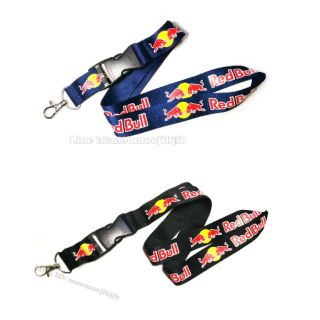 Red bull สายคล้องคอ ห้อยบัตร สีดำ สีกรม+ฟรีห่วงเล็กทุกเส้น