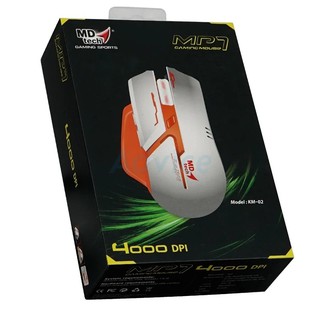 USB Optical Mouse MD-TECH (KM-02, Gaming) White/Orange