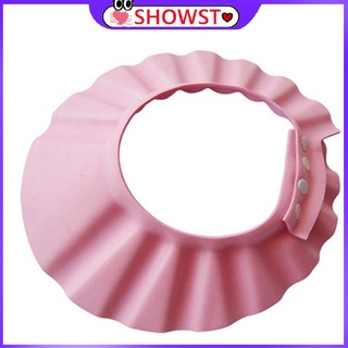 ⭐SH-PFF⭐Baby Bathing Shower Cap Hat Wash Hair Shield Adjustable Elastic Shampoo Cap