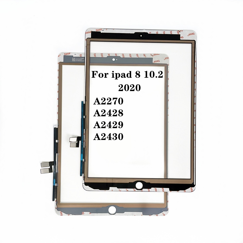 อะไหล่หน้าจอสัมผัส LCD เซนเซอร์ดิจิทัล ภายนอก แบบเปลี่ยน สําหรับ IPad 8 10.2 2020 A2270 A2428 A2429 