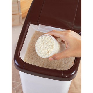 Rice Storage Box with Cup กล่องใส่ข้าวสาร ถังข้าวสาร กล่องข้าวสาร ถังเก็บข้าวสาร พร้อมถ้วยตวง ที่เก็บข้าวสาร