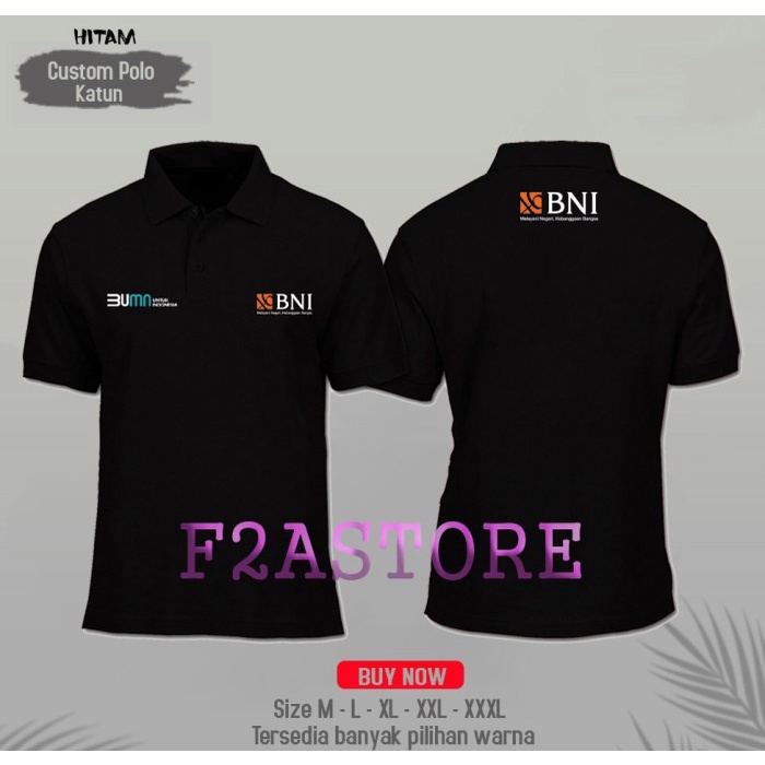 เสื้อยืดคอปก BNI Bank - BUMN Men-Women F2ASTORE