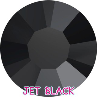 JET BLACK คริสตัล เพชรรีดร้อน คริสตัลตกแต่งเสื้อผ้า คริสตัลตกแต่งเล็บ คุณภาพดี เกรด TOP DMC ใช้แทน Swarovski ได้