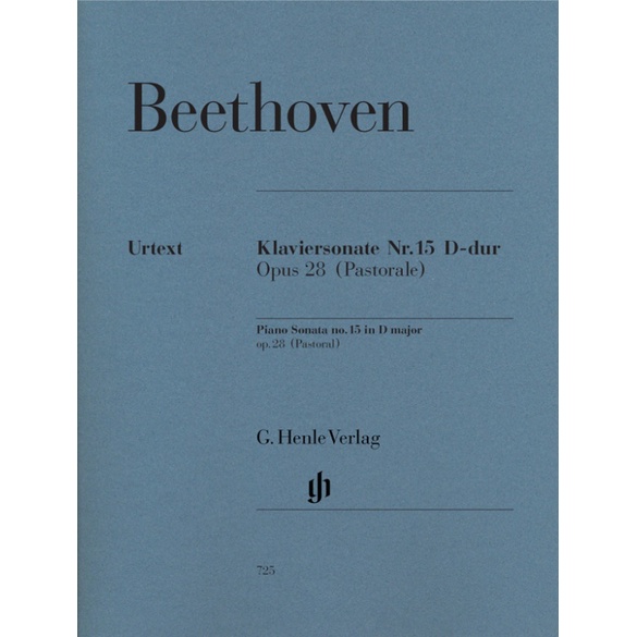 BEETHOVEN Piano Sonata no. 15 D major op. 28 (Pastoral) (HN725)
