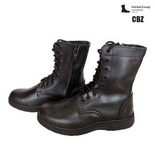 Srichaishoes รุ่น CBZ คอมแบท หนังวัวแท้ ใส่ซิปข้าง