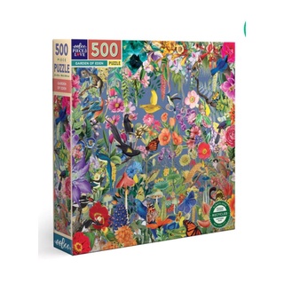 eeBoo Garden of Eden 500pc Square Puzzle จิ๊กซอว์รูปสวนของอีเดนแบบ 500 ชิ้น