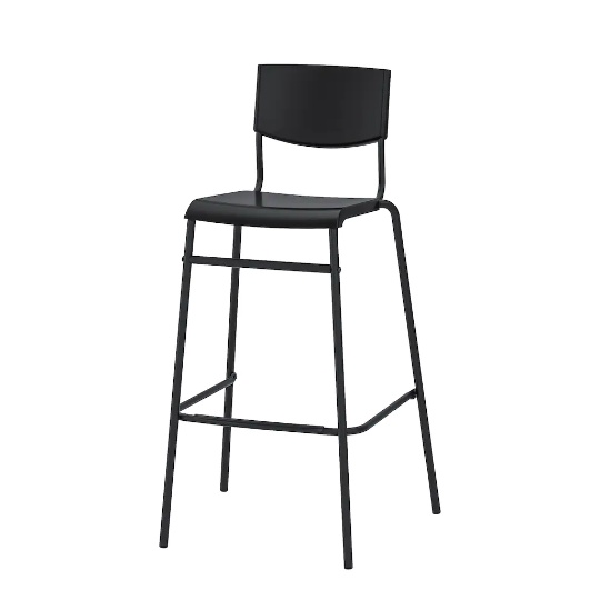 เก้าอี้บาร์สูงมีพนักพิง  ทนทาน แข็งแรง รับน้ำหนักได้ถึง 100 kg. Bar stool with backrest