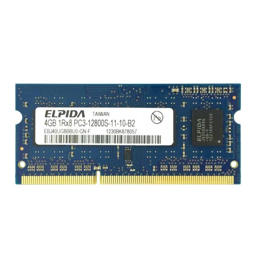 ELPIDA DDR3 4GB 1RX8 PC3-12800S 1600MHZ สําหรับแล็ปท็อป RAM หน่วยความจําโน้ตบุ๊ค Ram