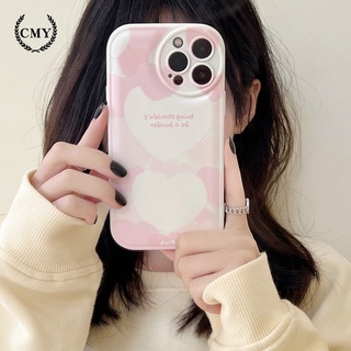 เคส iphone Pink Heart ใช้ได้กับเคสโทรศัพท์ซิลิโคนiPhone 11 Pro Max X Xr Xs 7 8 14 Plus Se 2020 12 pro max 13 mini