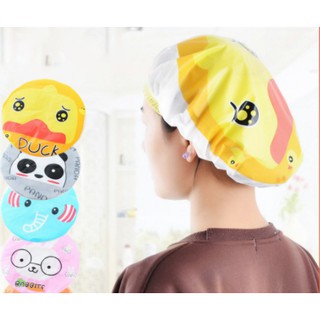 หมวกคลุมผมอาบน้ำ กันน้ำ ลายการ์ตูนน่ารัก Shower Cap Kids น่ารักมากจร้า (คละลาย)