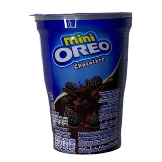 Oreo Mini Chocolate มินิโอริโอ้ คุกกี้แซนวิซ รส ซ็อกโกแลต รุ่น ถ้วย 61.3g 1กระป๋อง/บรรจุปริมาณ 61.3g ราคาพิเศษ สินค้าพร้อมส่ง