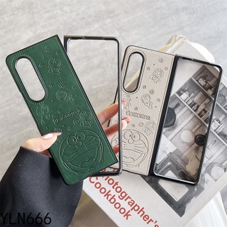 เคสโทรศัพท์มือถือหนัง PU ฝาพับ กันกระแทก ลายแมวกริ๊ง หรูหรา สําหรับ Samsung Galaxy Z Fold 4 3 Z Fold 2 Fold3 5G