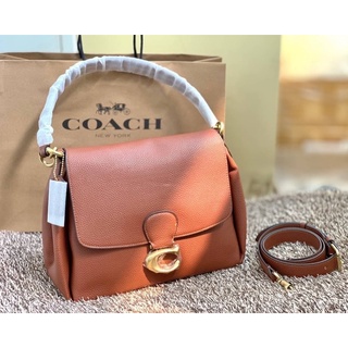 COACH SOFT PEBBLE LEATHER MAY SHOULDER BAG